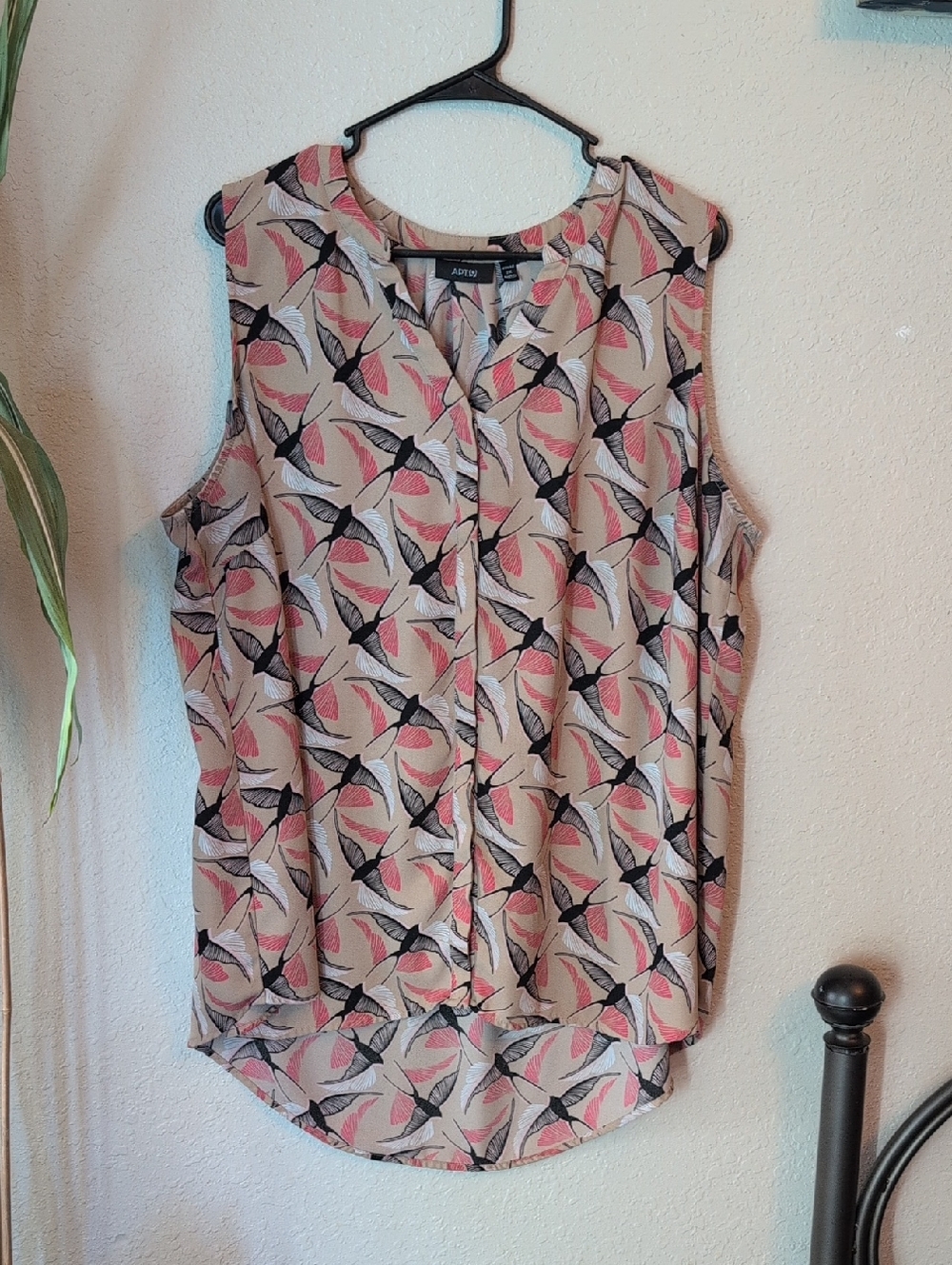 APT.9 Patterned Sleeveless Blouse - 2X